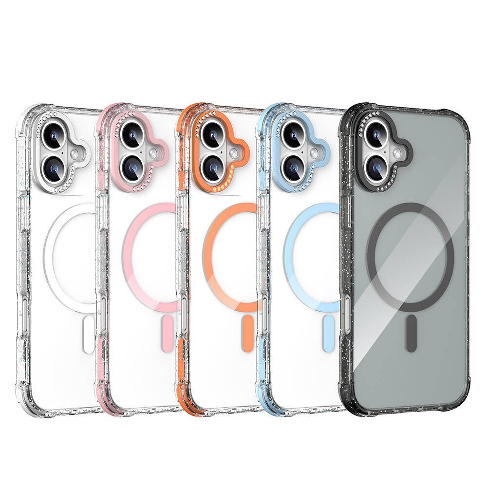 iPhone 16 Kılıf M-safe Şarj Özellikli Taşlı ve Simli Tasarım Mutural Blink Kılıf iPhone 16 Kılıf M-safe Şarj Özellikli Taşlı ve Simli Tasarım Mutural Blink Kılıf